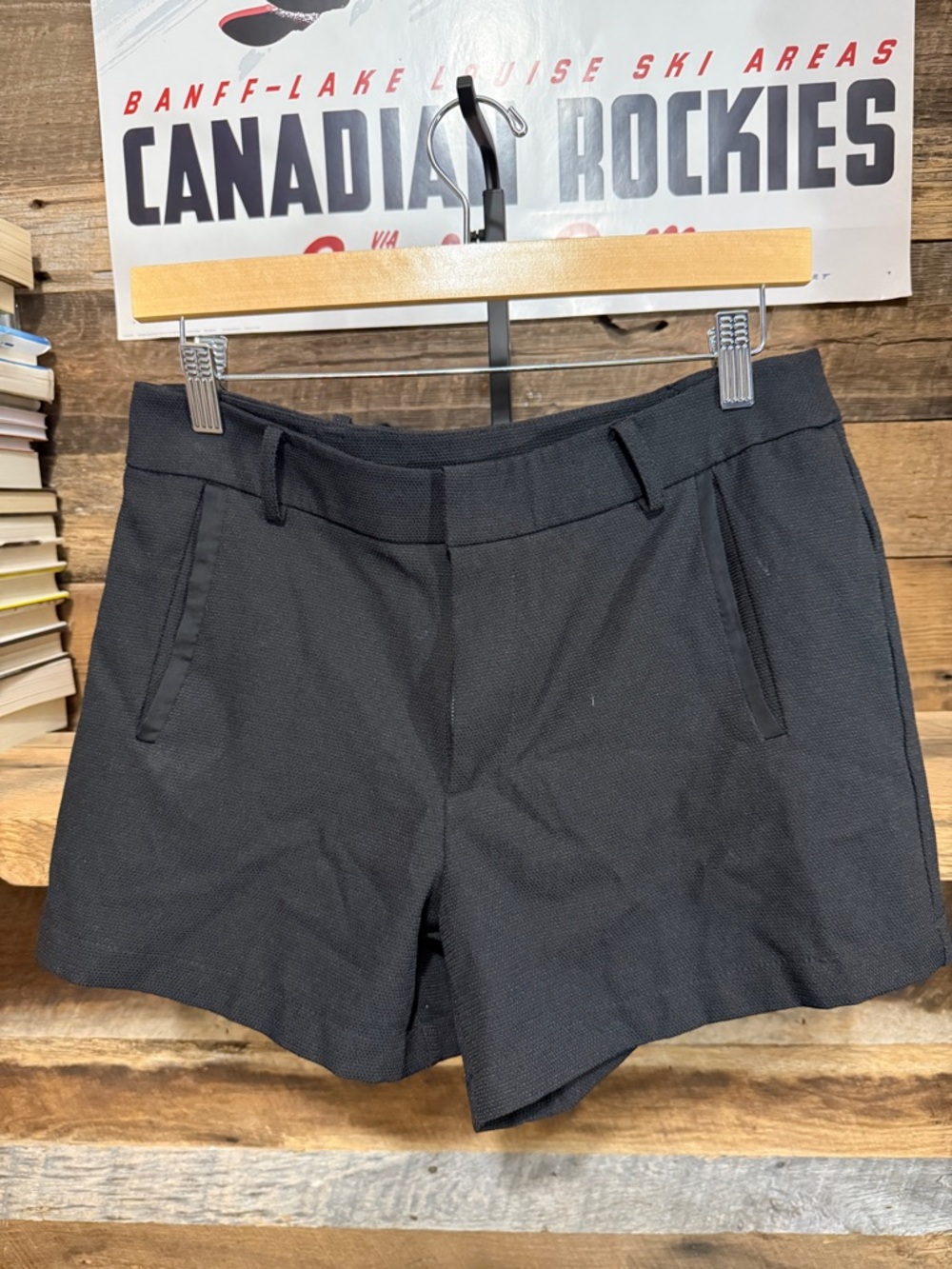 Sophie Rue Black High-Rise Tailored Shorts